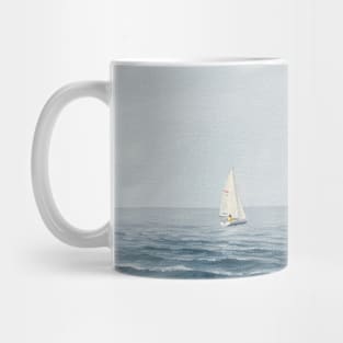 Sailboat headed for shore - painting Mug